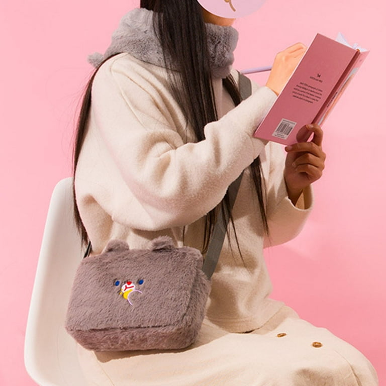 Women Cross-body Bag Cute Brown Bear Shoulder Bag Silicone Teddy Bear Purse  Handbag for Girls (Brown): Handbags