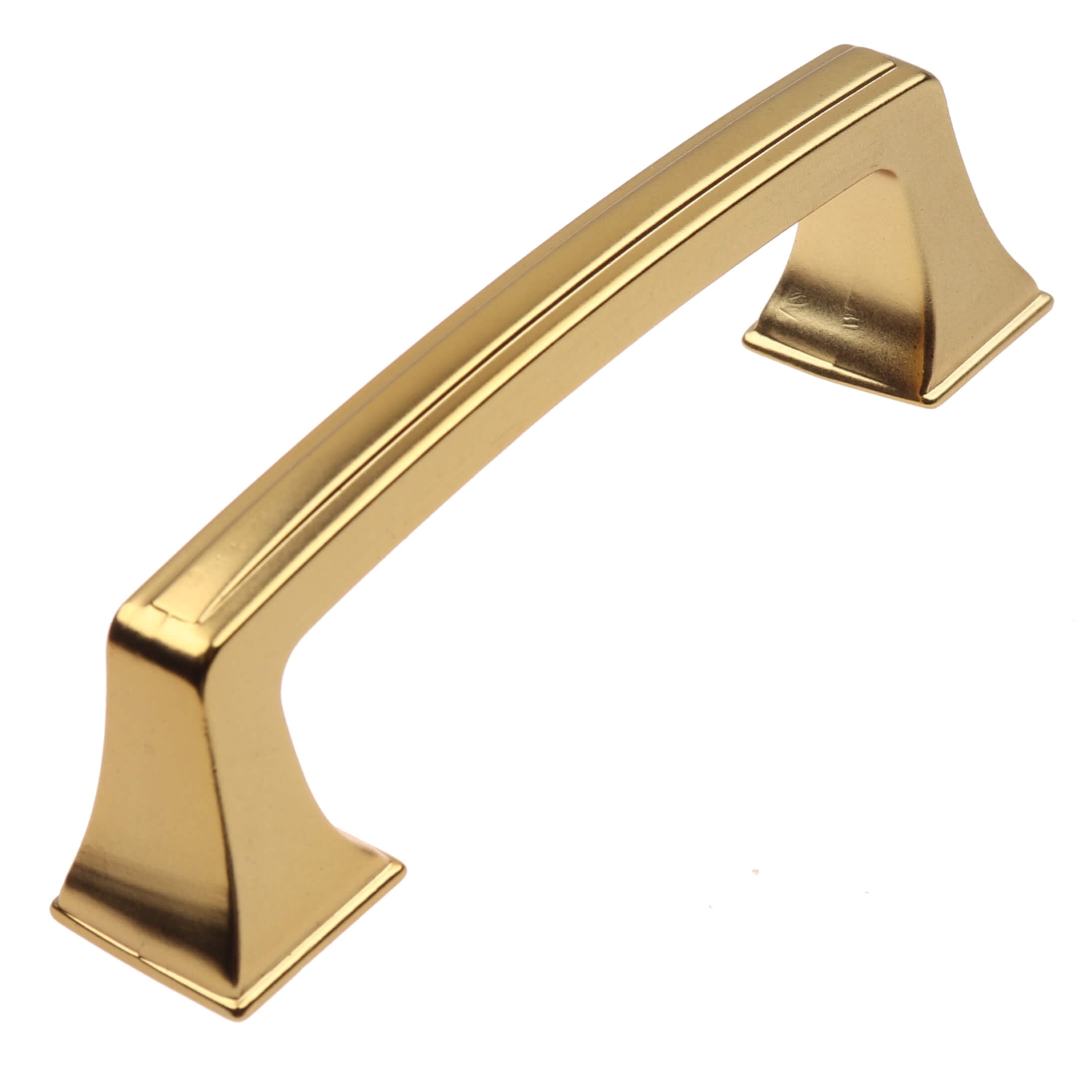 GlideRite 3 in. Center Classic Base Pull Hardware Handle, Brass