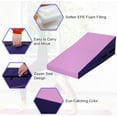 thumbnail image 5 of WYDK Gymnastics Mat 34”X24”X14” Incline Tumbling Mats for Home Gym, Folding Exercise Mat Cheese Wedge Mat with Non-Slip PVC Surface & Handles for Kid Adults Workout,Pink, 5 of 7