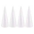 thumbnail image 1 of Foam Tree Cones for DIY Crafts, White Polystyrene Art Supplies (4.5 x 13.5 In, 4 Pack), 1 of 5