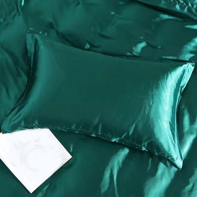 XYAIYT Reversible Silk Sateen Pillowcase Beauty Cooler Anti Pilling Breathable First Class Quality For Hair And Skin(Green)