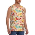thumbnail image 2 of Balery Colorful Chicken Men's Sleeveless Muscle Shirts Workout Tank Top, Moisture Wicking, Odor Protection-3X-Large, 2 of 8