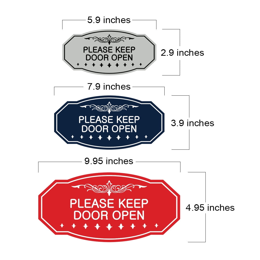 Victorian Please Keep Door Open Sign (White) - Medium - Walmart.com