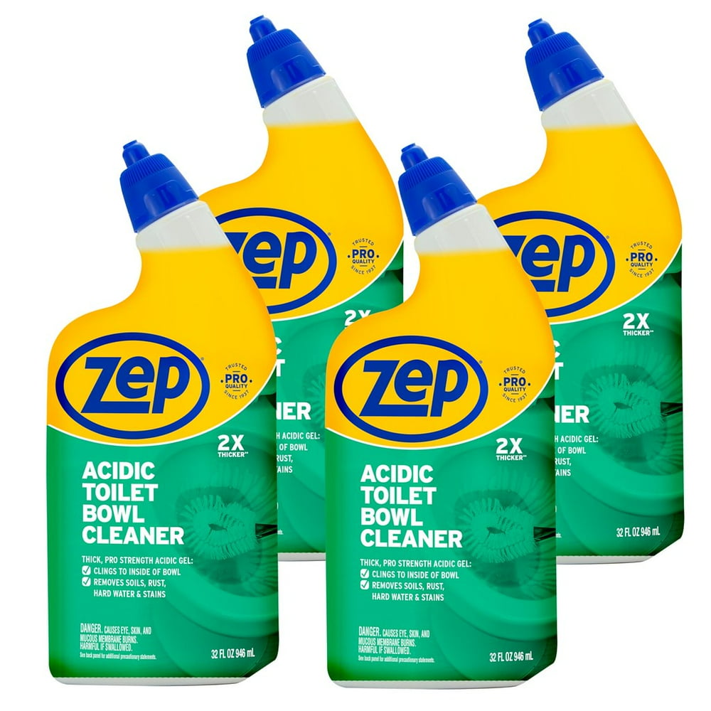 Zep New Acidic Toilet Bowl Cleaner 32 Ounces ZUATBC324 (Pack 4
