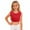 D84/Red, variant on Afdoent Girls Square Glitter Printed Crop Top Sleeveless Tank Casual Party Performance Wear Fashion Stretch Comfort Fit Youth 120