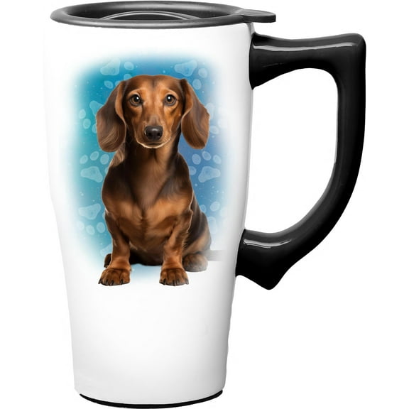 DACHSHUND 18 OUNCE CERAMIC TRAVEL MUG