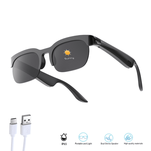 Smart Glasses Wireless Bluetooth Glasses with Microphone Earphone Glasses Sport Sunglasses for Men&Woman