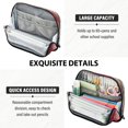 thumbnail image 5 of Standing Pencil Case with Base Large Capacity Stationery Pouch Pen Bag with Zipper for Women Men Pink and Red Peonies, 5 of 7