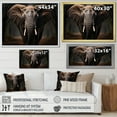 thumbnail image 4 of Designart "Elephant euphony In Monochrome I" Animals Canvas Wall Art, 4 of 5