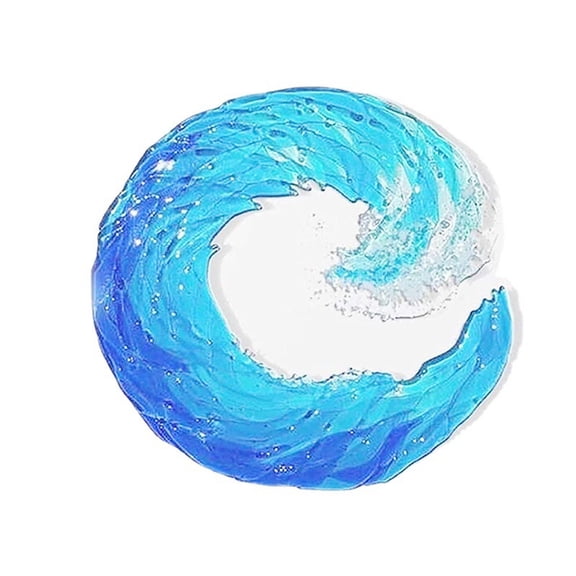 Bwiyojiz Office Decor Accessories Sea Wave Acrylic Platforms, Gifts for Family, Blue