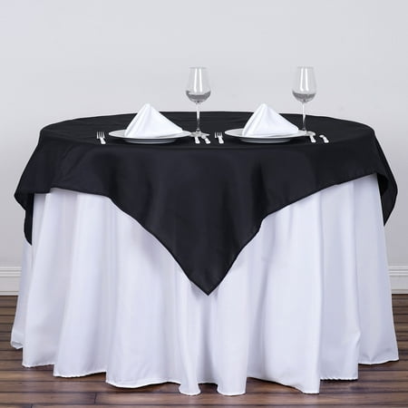 

BalsaCircle 54 x 54 Square Polyester Tablecloth - Black