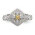 thumbnail image 5 of Shey Couture Sterling Silver Rhodium-plated with 14K Accent Diamond Ring, 5 of 7
