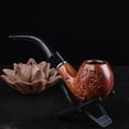 thumbnail image 5 of Creatividad Pipa de madera para tabaco, Pipa para fumar con soporte para pipa, Pipa creativa de madera para tabaco Bono Una bolsa para pipa Juego de pipas de resina tallada con soporte para pipas, ShuxiuWang 1327537033165, 5 of 5