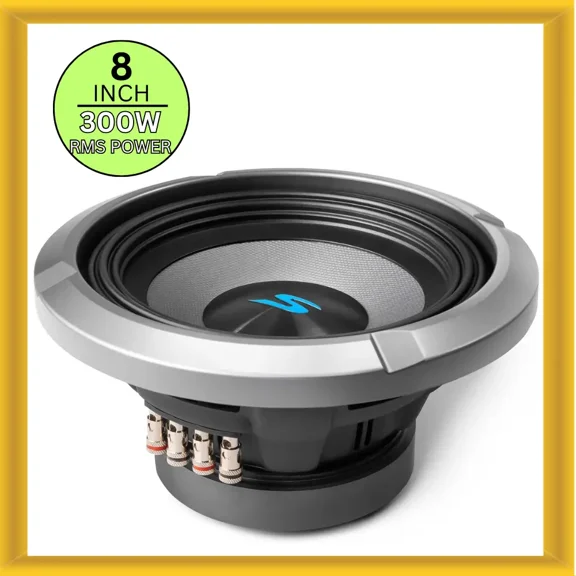 Alpine S2-W8D4 8" S-Series Dual 4 Ohm Car Subwoofer, 900W Max, 300W RMS