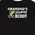thumbnail image 4 of Inktastic Grandad's Fishing Buddy with White Text Boys Long Sleeve Toddler T-Shirt, 4 of 5