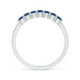 thumbnail image 2 of ANGARA Natural Half Eternity Seven Stone Sapphire Wedding Ring in 925 Sterling Silver for Women (Size-2.5mm) | September Birthstone, Anniversary, Jewelry Gift for Women | Natural Blue Sapphire Ring, 2 of 8
