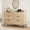 Natural, variant on Tall Modern 6-Drawer Wooden Dresser Cabinet, Storage Organizer with Built-in Power Outlets & USB Ports, Anti-Tip Safety, Adjustable Feet, Deep Drawers for Bedroom Living Room Entryway, Black