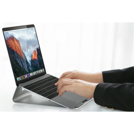 Mount-It! - Tilted Riser Stand for Laptop - Silver
