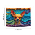 thumbnail image 6 of Kdxio Colorful Textured Chihuahua Wall Hanging Tapestries Banner For Bedroom College Dorm Home Living Room Party Decor 29X37 In, 6 of 8