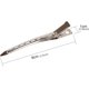 thumbnail image 3 of 25 Pieces Duck Bill Hair Clips, 3.5 Inch Rustproof Metal Alligator Curl Clips with Holes for Hair Styling, Thick Hair Sectioning, Salon, Bows DIY, 3 of 5