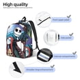 thumbnail image 3 of Goofa The Nightmare Before Christmas Pattern Durable Canvas Daypack - High-Quality Vintage Backpack, Compact & Versatile for Travel and Everyday Use-Small, 3 of 5