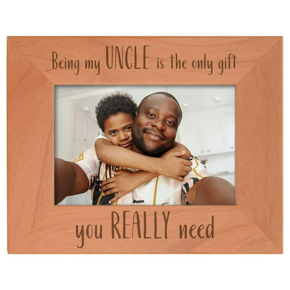 ThisWear Best Uncle Gifts For Uncle Being My Uncle Is The Only Gift You Really Need Wood Laser Engraved Landscape 4x6 Picture Frame