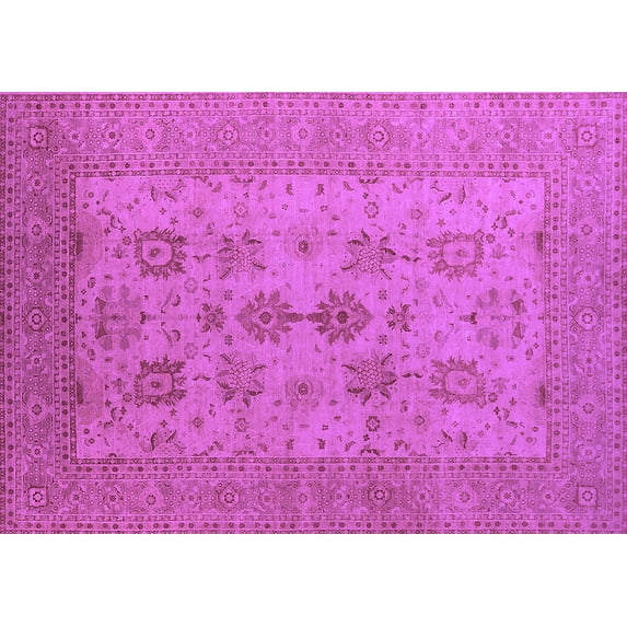 Ahgly Company Indoor Rectangle Oriental Purple Industrial Area Rugs, 5' x 7'