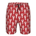 thumbnail image 3 of Logiee Cartoon Lobster Print Mens Swim Trunks Quick Dry Board Shorts,Breathable Hawaii Beach Shorts Swimwear Bathing Suits-Medium, 3 of 6