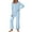Light Blue#lounge sets for women, variant on VBTAPA Womens Ribbed Knit Pajama Sets 2 Piece Lounge Set Long Sleeve Button Down Pjs Sleepwear Set Navy XXL