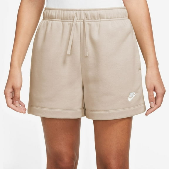 Women's Nike Sportswear Club Fleece Midrise Shorts Color: Sand Size: X LARGE