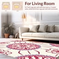 thumbnail image 2 of ODIKA 6'x9' Machine Washable Non-Slip Area Rug, Modern Boho Medallion Motif with Subtle Lattice Overlay High Traffic Rug, Beige, 393678, 2 of 7