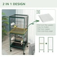 thumbnail image 3 of PawHut Large Bird Cage with 1.7 ft. Width for Wingspan, Bird Aviary Indoor with Multi-Door Design, Fit for a Canary, Finch, Conure, 55", 3 of 9