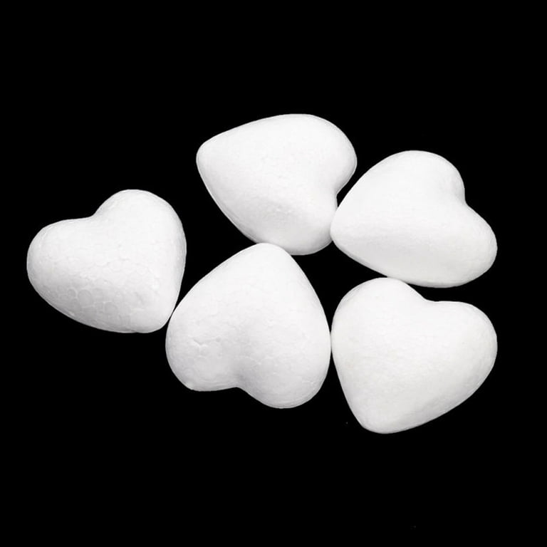  10pcs Craft Foam Hearts Heart-Shaped Polystyrene Foam