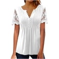 thumbnail image 1 of Camisetas con estampado floral con cuello en V para mujer Blusas femeninas cómodas de encaje con estilo Tops OAVQHLG3B Store lin121212, 1 of 5