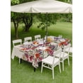 thumbnail image 4 of Outdoor Tablecloths with Umbrella Hole & Zipper, Watercolor Floral Rectangle Tablecloth 60x120 Inch, Spring Daisy Lily Lavender Garden Beige Waterproof Table Cloth, Patio/Pool/Picnic Table Covers, 4 of 8