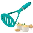 thumbnail image 5 of 1Pcs Silicone Potato Masher for Mashing Potatoes Vegetables, Non Scratch Comfort Grip Masher for Cooking Baking, 10X3In (Silver1), 5 of 9