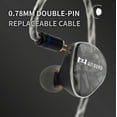 thumbnail image 2 of Hzsound Luna Innovative Dual Voice Coil Planar Diaphragm HiFi IEM Earphones Earbuds Wired CNC Aluminum Alloy Housing in Ear Headphones with Detachable Plug and Cable for Singer Musician Audiophile, 2 of 15