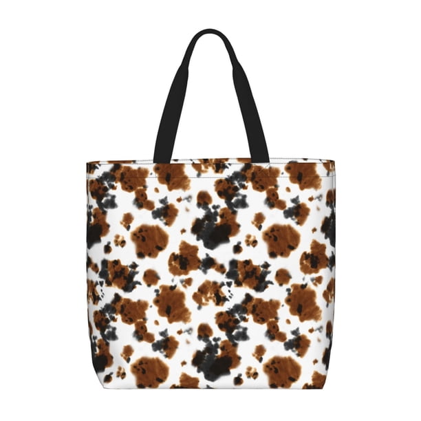 Easygdp Cow Tie Dye Bolsa Tote para Mujer, Bolso de Hombro para Trabajo, Playa, Viajes, Compras y Supermercado
