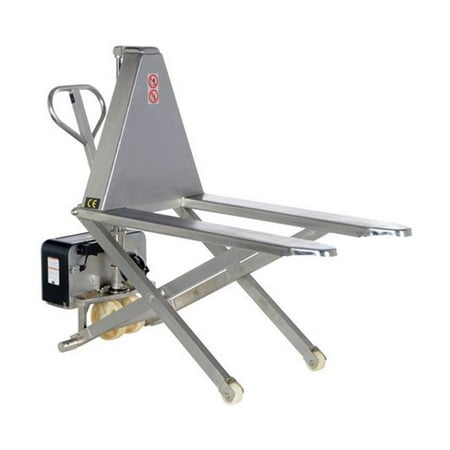 Vestil L-270-DC-HD-SS Stainless Steel Tote Lift DC Powered- 26.75 x 45 in. - 2000 lbs