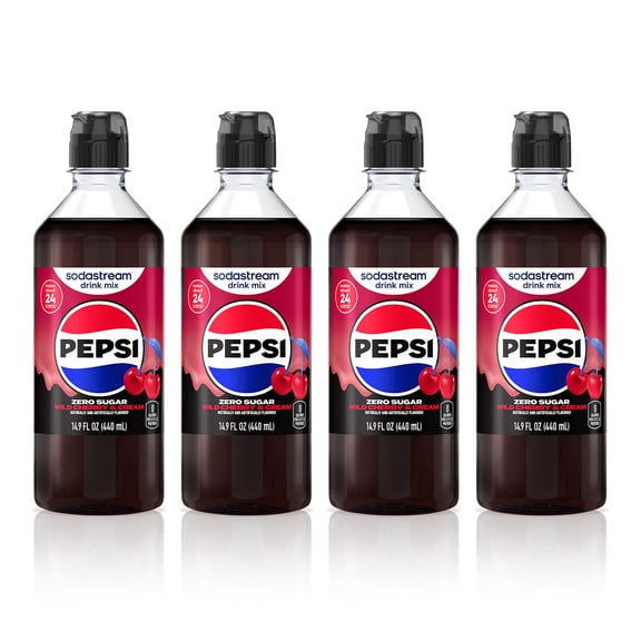 NEW sodastream Wild Cherry and Cream Pepsi Zero Drink Mix, 4pk