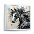 thumbnail image 2 of Designart "Simplified Galloping Horse III" Unicorns Floater Framed Canvas Prints, 2 of 5