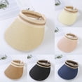 thumbnail image 3 of Boc Sun Hat Adjustable UV Protection Breathable Straw Weaving Visor Hat for Summer, 3 of 10