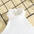 thumbnail image 6 of EnJoCho Clothes Girls Size 5 Summer Toddler Girls Sleeveless Ribbed Vest Tops and Shorts Belt Waist Bag Outfits Children Outer Home Clothing Outfits, 6 of 8