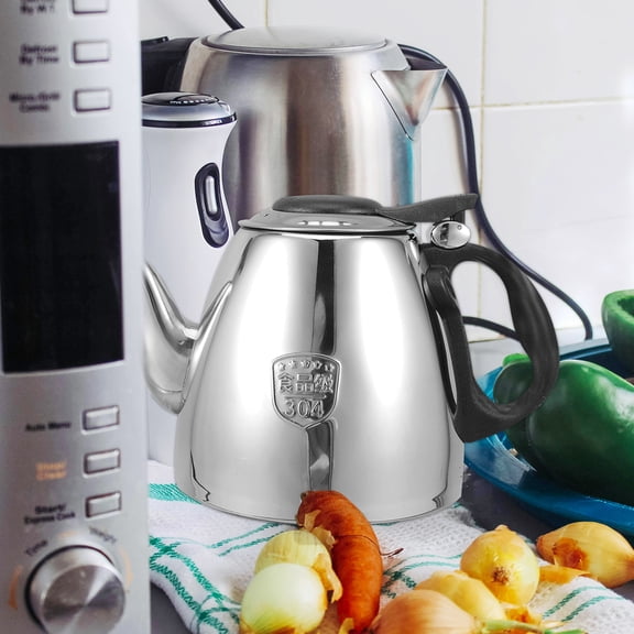 HAMPPLIES 1Pack Small Tea Kettle Stovetop 1.5L for Home Use with Stainless Steel Body