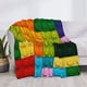 thumbnail image 3 of Fotbe Colorful Building Blocks Manta de Franela con Estampado, Manta Ultrasuave para Cama, Sofá, Auto, Hipoalergénica y Antibolitas-60"x50", 3 of 6