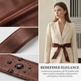 thumbnail image 3 of Lsupdaol Womens PU Leather Obi Wrap Waist Sash Tie Belt Coffee, 3 of 5