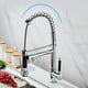 thumbnail image 3 of Grifo de Lavabo Sunnimix Mezcla con Rocia de Doble Grifo de Cocina Acero Inoxidable, 3 of 7