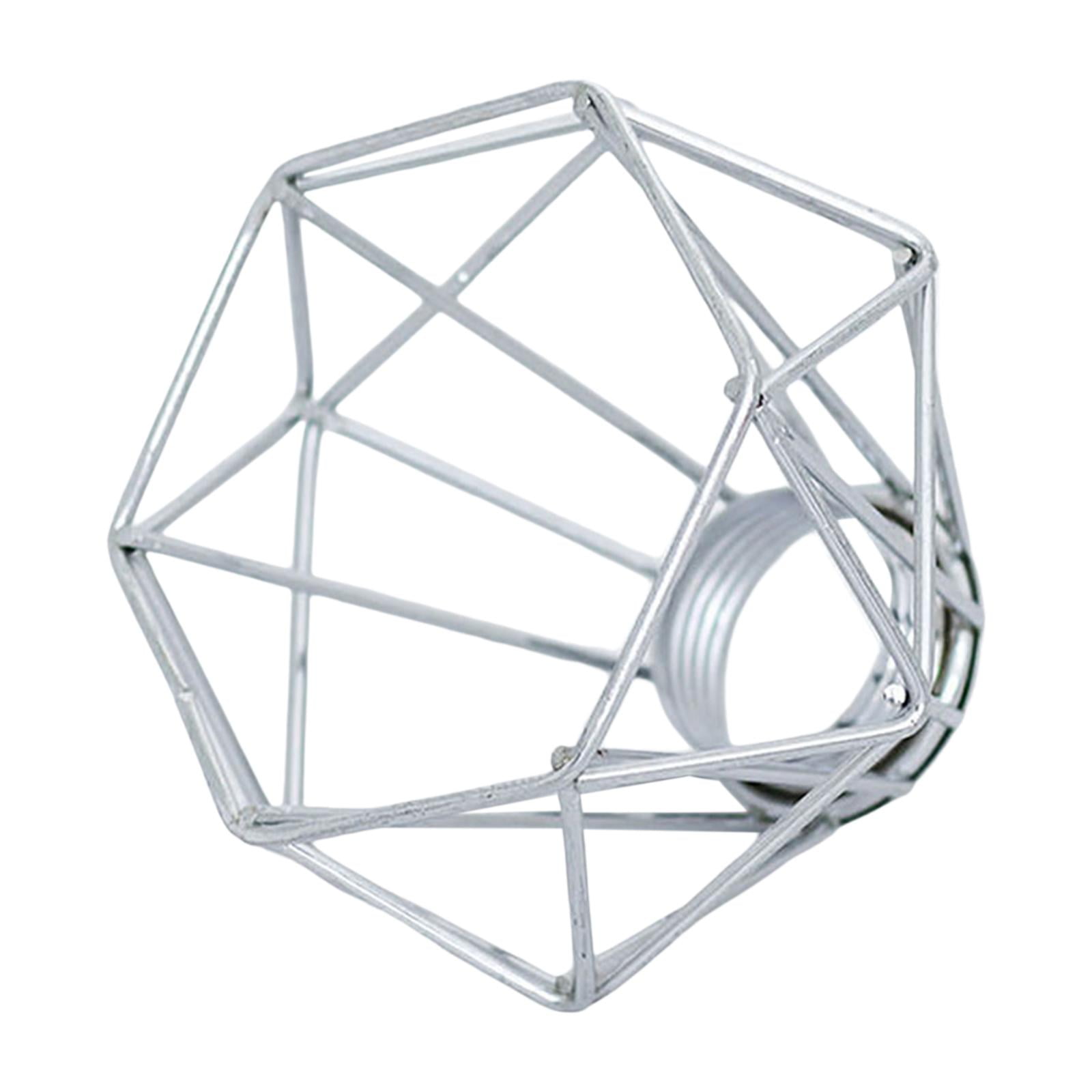 Lampshade Cage Easy to Install Ceiling Light Cover Wrought Iron Bulb