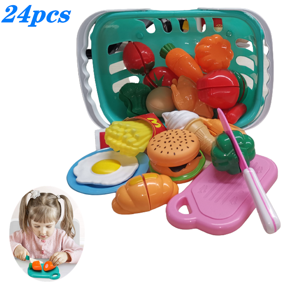 Toy Play Food Pretend Vegetable Kitchen Cutting Set Role Kids Child Gift Market Toy Play Food Pretend Vegetable Kitchen Cutting Set Role Kids Child Gift Market
