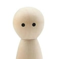 thumbnail image 6 of Tachiuwa 4xWood Figures Smooth Surface Blank Wooden Peg Doll for Decor Desk Holidays 7cmx1.8cm Round Girl Red Lips 4 Pcs, 6 of 10